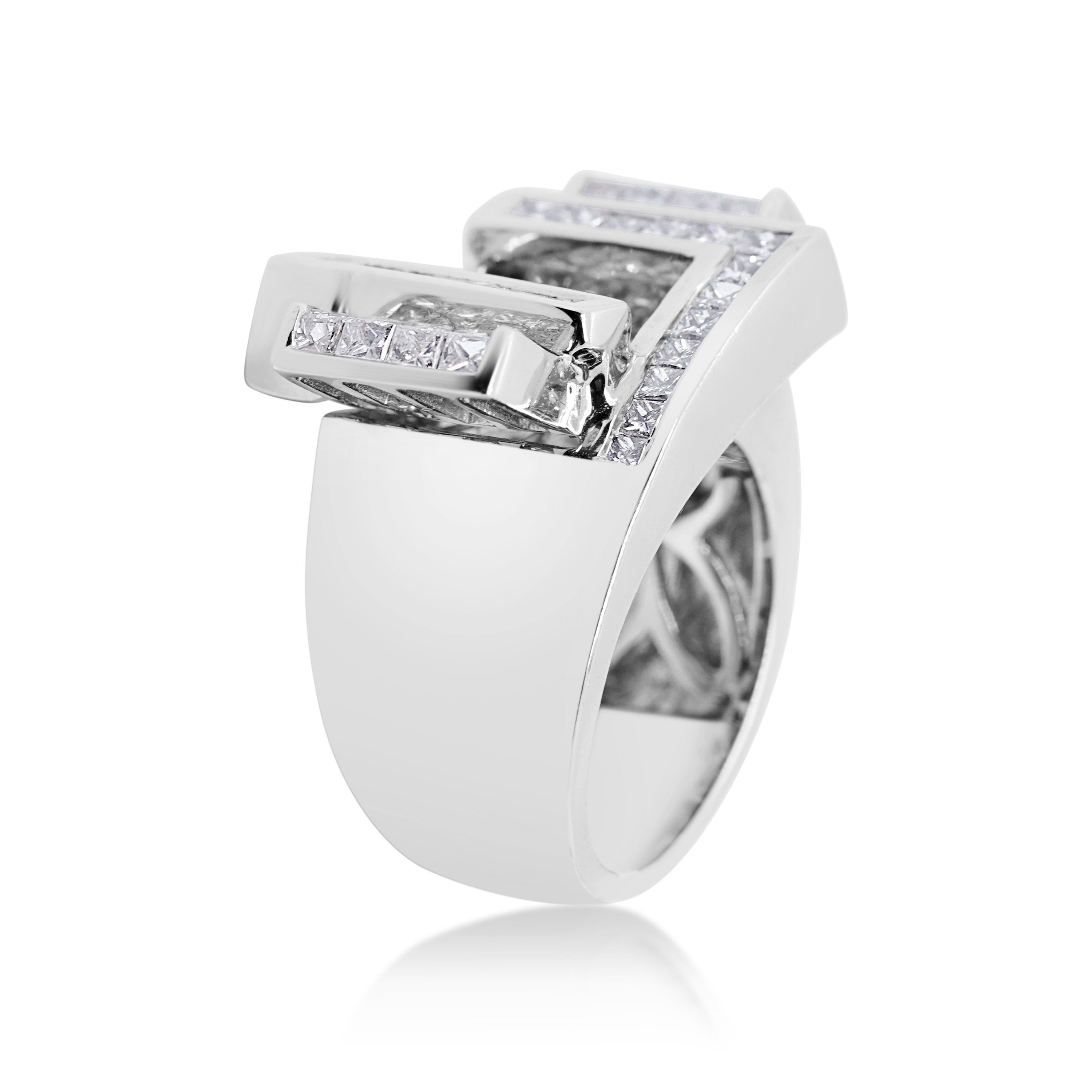 Diamond Ring 4.80 ct. 14K White Gold